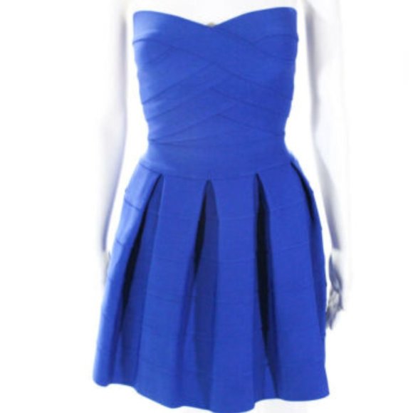 NEW Pleasure Doing Business Blue Bandage Dress - Picture 1 of 6